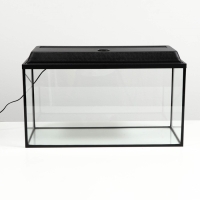 Аквариум "Прямоугольный" с крышкой, 85 литров, 72 x 31 x 38/44 см, чёрный