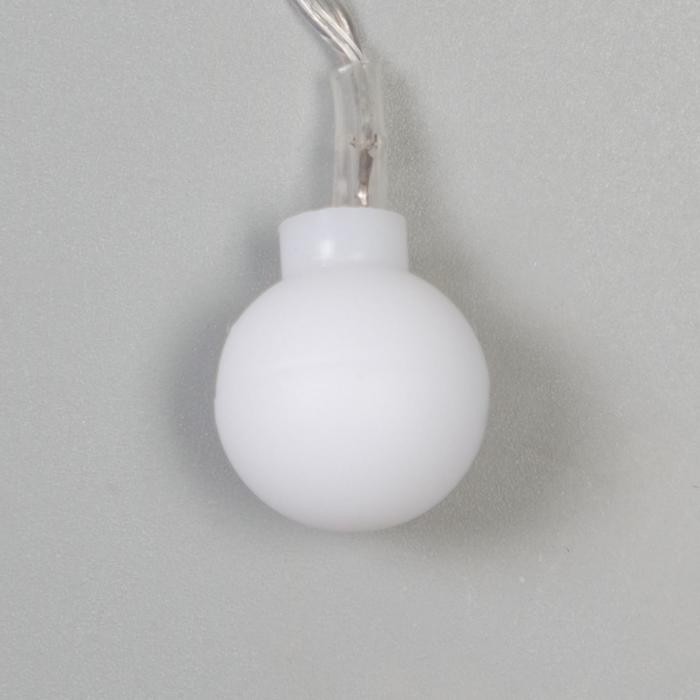 Гирлянда &laquo;Бахрома&raquo; 1.8 &times; 0.5 м с насадками &laquo;Шарики&raquo;, IP20, прозрачная нить, 48 LED, свечение мульти (RG/RB), мигание, 220 В