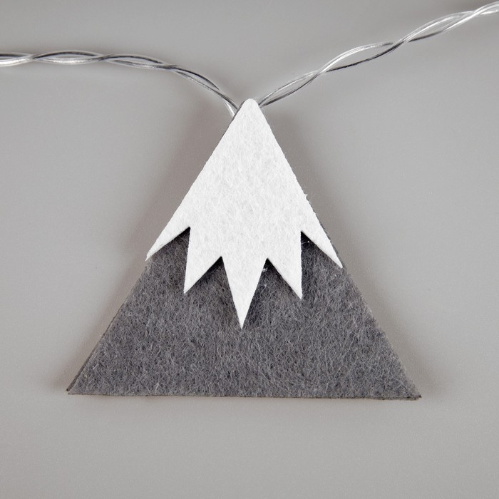 Гирлянда &laquo;Нить&raquo; 1.35 м с насадками &laquo;Эскимо&raquo;, IP20, прозрачная нить, 10 LED, батарейки AAх2 (нет в комплекте), свечение белое