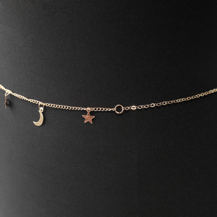 Портупея &laquo;Талия&raquo; звёзды, цвет белый в золоте, 68 см + 25 см удлинитель