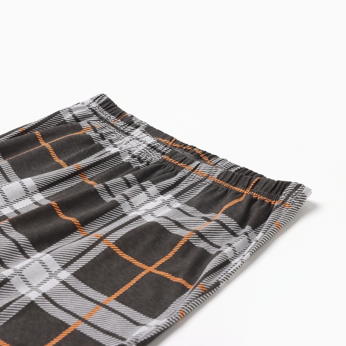 Пижама мужская (футболка/брюки), цвет тёмно-серый, размер 48 Пижама мужская (футболка/брюки), цвет тёмно-серый, размер 48