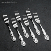 Набор столовых приборов &laquo;Славянка&raquo;, 24 предмета, декоративная коробка, цвет серебряный