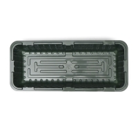 Мини-парник для рассады, 39.5 &times; 17 &times; 13 см, без вставок, тёмно-зелёный, Greengo