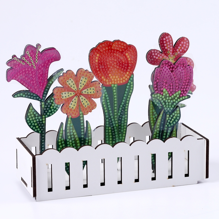 Алмазная вышивка &laquo;Цветы в саду&raquo;, интерьерный декор