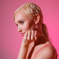 Серьги пластик &laquo;Мишки&raquo; с сердечками, цвет розовый в золоте