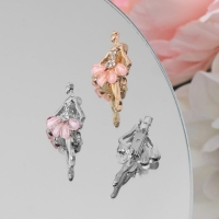 Брошь &laquo;Балерина в танце&raquo; мини, цвет МИКС (неделимая фасовка 12 шт., цена за шт.)