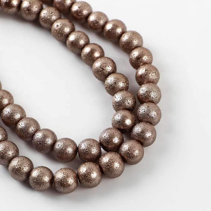 Бусины из стекла, набор 78 шт., размер 1 шт. &mdash; 10 мм, цвет коричневый