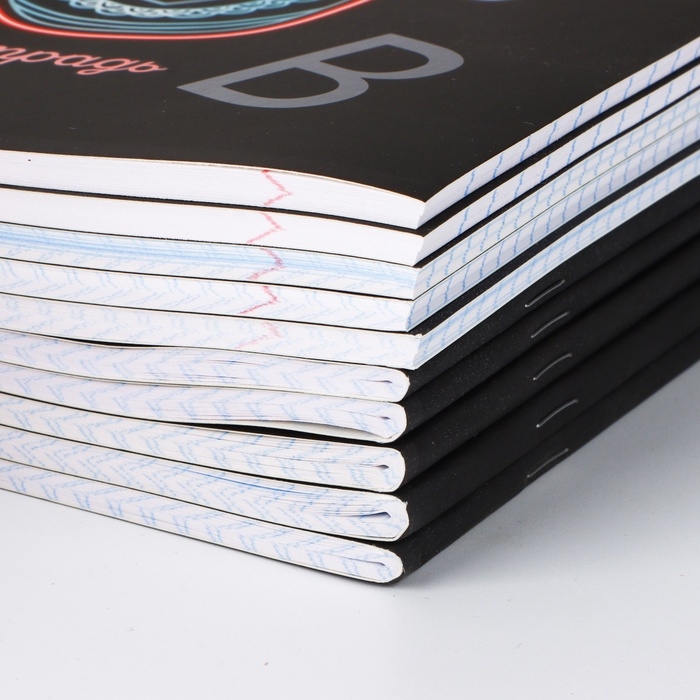 Набор тетрадей 48 листов, 10 предметов, внутренний блок №1 МИКС &laquo;1 сентября: Неон&raquo; Софт тач лам, 3D лак