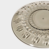 Тарелка &laquo;Грани&raquo;, d=20 см, цвет коричневый