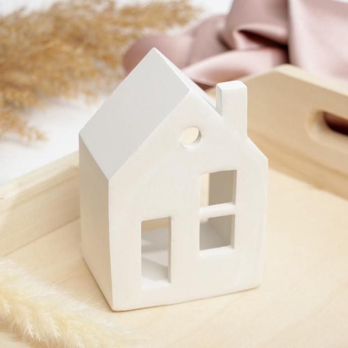 Подсвечник в виде домика «Белый»,7,5 х 11 х 5,5 см Подсвечник в виде домика «Белый»,7,5 х 11 х 5,5 см