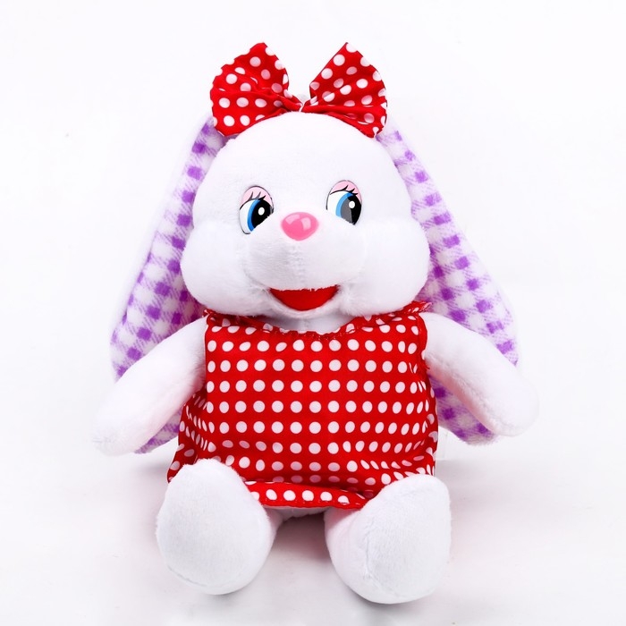 Мягкая игрушка &laquo;Зайка с бантом в горох&raquo;
