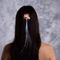 Заколка для волос светодиодная "Дед Мороз" 33x4.5 см, 1 LED, батарейки LR1130x2 (в комплекте), мерцание, свечение белое Заколка для волос светодиодная "Дед Мороз" 33x4.5 см, 1 LED, батарейки LR1130x2 (в комплекте), мерцание, свечение белое