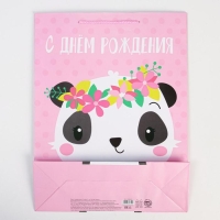 Пакет подарочный ламинированный, упаковка, &laquo;С Днём Рождения&raquo;, L 28 х 38 х 9 см