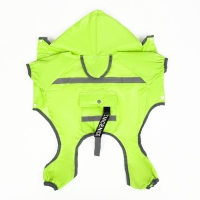 Комбинезон для собак, демисезонный с козырьком, размер S (ДС 28, Ог 41, ОШ 31 см), зелёный Комбинезон для собак, демисезонный с козырьком, размер S (ДС 28, Ог 41, ОШ 31 см), зелёный