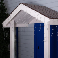 Гирлянда &laquo;Бахрома&raquo; 4 &times; 0.6 м, IP44, прозрачная нить, 180 LED, свечение жёлтое, 8 режимов, 220 В