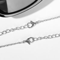 Кулоны &laquo;Неразлучники&raquo; сердечко с пандами, цвет чёрно-белый в серебре, 45 см