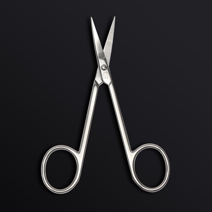 Ножницы маникюрные &laquo;Premium&raquo;, загнутые, узкие, 10,5 см, на блистере, цвет серебристый