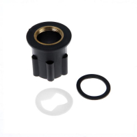 Cмеситель для кухни "Эверест" B58-336, двухвентильный, гибкий  излив, на гайке, хром