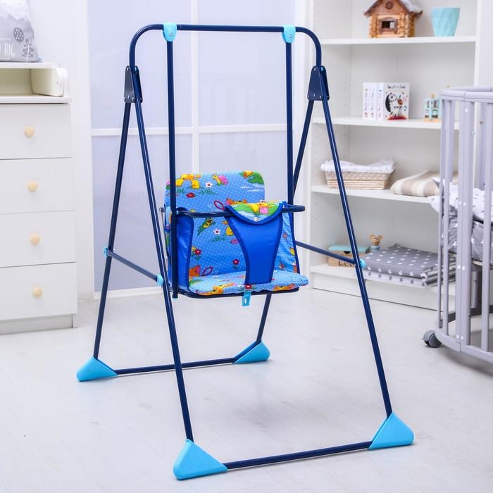 Качели детские напольные «Ветерок», цвет синий,рисунок МИКС Качели детские напольные «Ветерок», цвет синий,рисунок МИКС