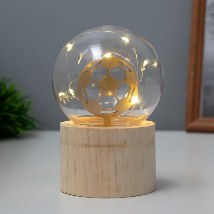 Ночник &laquo;Шар-футбольный мяч&raquo; LED 3хAG10 шар 8см 6,5х6,5х11,5см