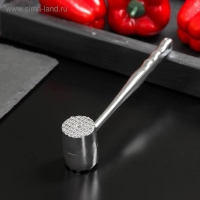 Молоток для мяса Доляна «Саган», 20 см, 148 гр, цвет серебристый Молоток для мяса Доляна «Саган», 20 см, 148 гр, цвет серебристый