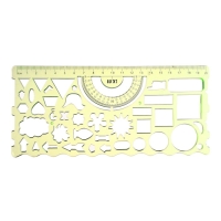 Набор трафаретов, 2 штуки, геометрические фигуры, пластик, МИКС Набор трафаретов, 2 штуки, геометрические фигуры, пластик, МИКС