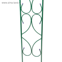 Арка садовая, разборная, 250 &times; 120 &times; 30 см, металл, зелёная, &laquo;Узор-2&raquo;