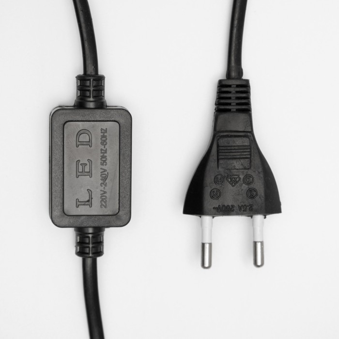 Светодиодная фигура &laquo;Снежинка&raquo;, 55 см, дюралайт, 120 LED, 220 В, мерцание, свечение белый/синий