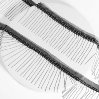 Тесьма металлизированная «Бахрома», 10 см, 4,5 ± 0,5 м, цвет чёрный Тесьма металлизированная «Бахрома», 10 см, 4,5 ± 0,5 м, цвет чёрный