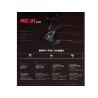 Микрофон MARVO MIC-01, на подставке, USB, для стриминга, подсветка, чёрный Микрофон MARVO MIC-01, на подставке, USB, для стриминга, подсветка, чёрный