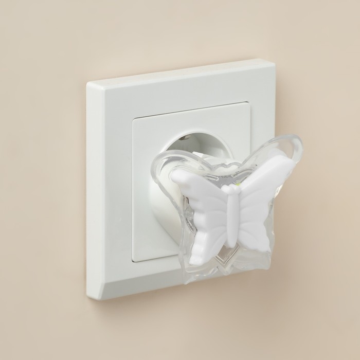 Ночник Ночник "Бабочка" пластик 5,5х7,5х6 см RISALUX