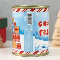 Носки в банке "С новым годом" (внутри носки мужские, цвет чёрный) Носки в банке "С новым годом" (внутри носки мужские, цвет чёрный)