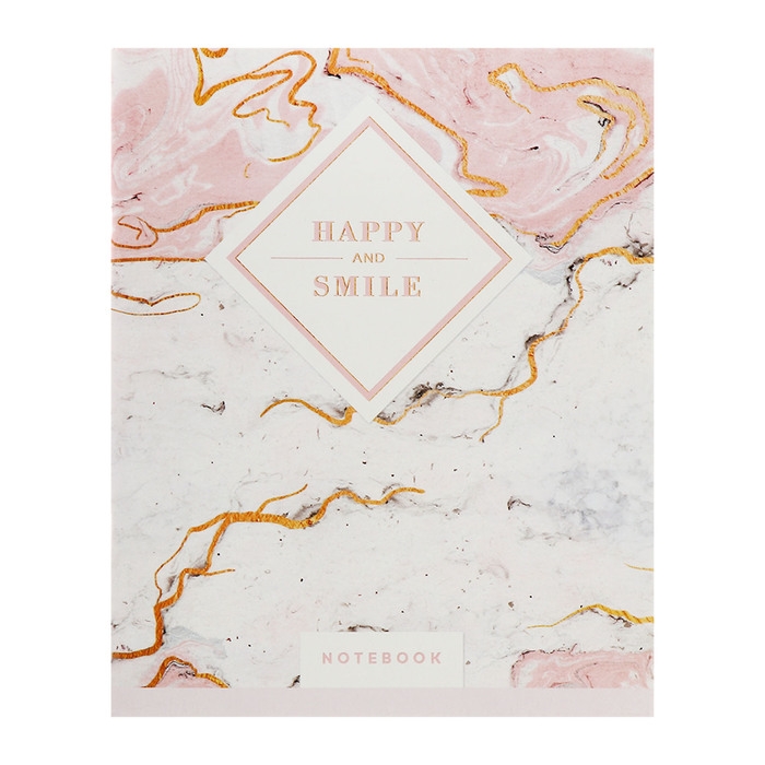 Комплект тетрадей из 4 штук, 96 листов в клетку Calligrata "Мрамор", обложка мелованный картон хром, блок №2, белизна 75% (серые листы)