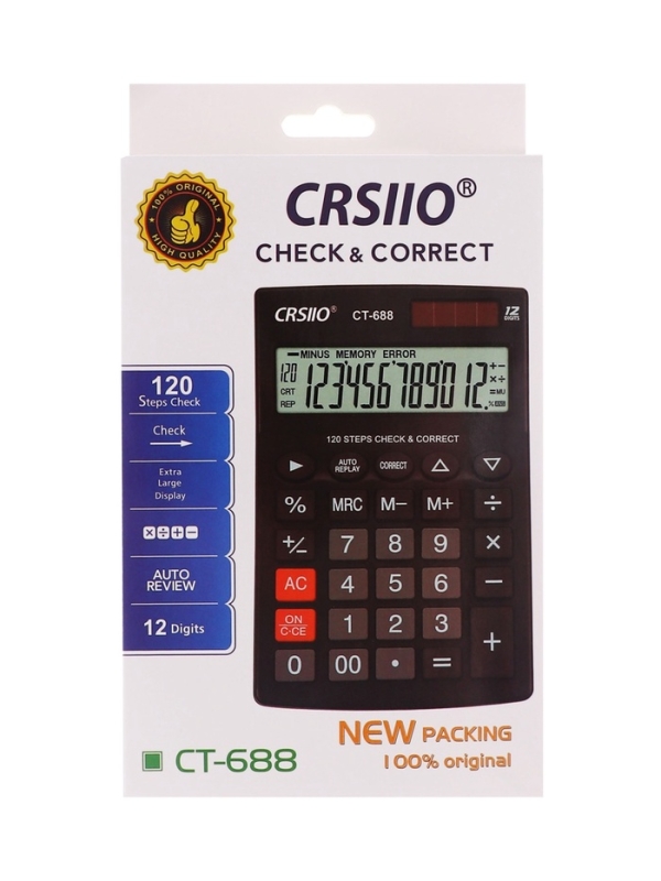 Калькулятор настольный 12-разрядный CT-388, зеленый