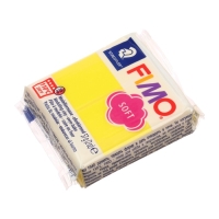 Пластика - полимерная глина, 57 г, Soft, лимонный Пластика - полимерная глина, 57 г, Soft, лимонный