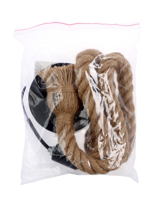 Патрон подвесной, E27, 1м, 220В, материал джут