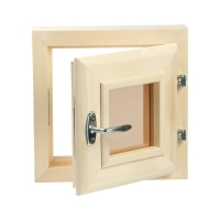 Окно, 30&times;30см, двойное стекло ЛИПА, бронза