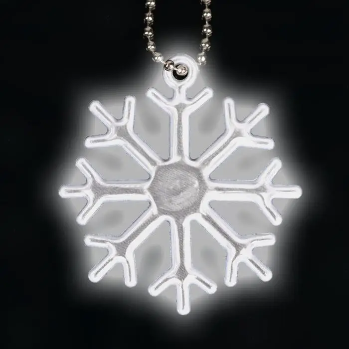 Светоотражающий элемент &laquo;Снежинка&raquo;, 5,5 &times; 5 см, цвет белый