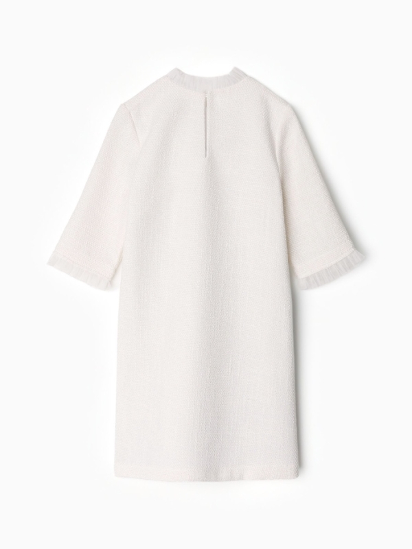 Платье нарядное детское MINAKU: PartyDress, цвет белый, рост 122 см