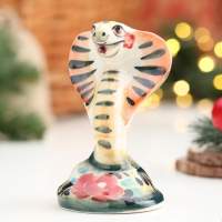 Сувенир "Кобра", большая, гжель, цвет, 11х7 см