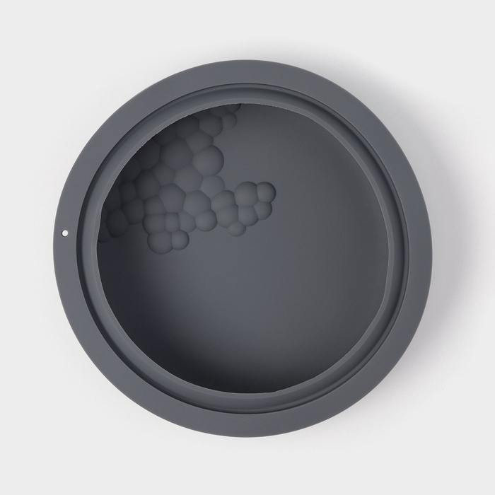 Форма для выпечки и муссовых десертов Доляна &laquo;Воздушность&raquo;, силикон, 18,5х4,5 см, внутр. d=17 см, серая