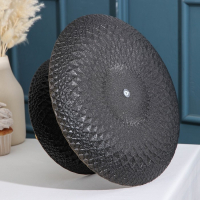 Блюдо 2-х ярусное &laquo;Барокко&raquo;, d=21/28 см, цвет чёрный с золотом