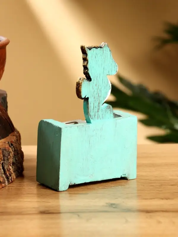 Календарь настольный &laquo;Морской конек&raquo;, 7&times;4&times;10 см, дерево, бирюзовый