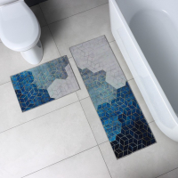 Коврики для дома Доляна &laquo;Галилео&raquo;, 2 шт: 45&times;120 см, 40&times;60 см, цвет МИКС