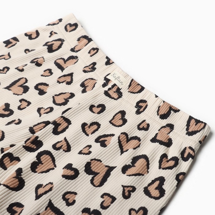 Пижама женская (лонгслив и шорты) KAFTAN Leo love размер 52-54 Пижама женская (лонгслив и шорты) KAFTAN Leo love размер 52-54