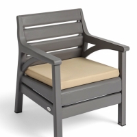 Набор садовой мебели "Евпатория" 4 предмета: 2 кресла, стол, диван 2-х местный, цвет серый