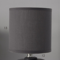 Настольная лампа с абажуром RISALUX &laquo;Мерида&raquo;, Е14, 40 Вт, серый, 13&times;13&times;28 см
