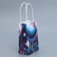 Пакет подарочный крафтовый, упаковка, &laquo;Космос&raquo;, 15 х 10 х 6 см