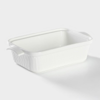 Мармит из жаропрочной керамики двойной Magistro &laquo;Бланш&raquo;, 1,1 л, 26,5&times;16&times;6,5 см, цвет белый