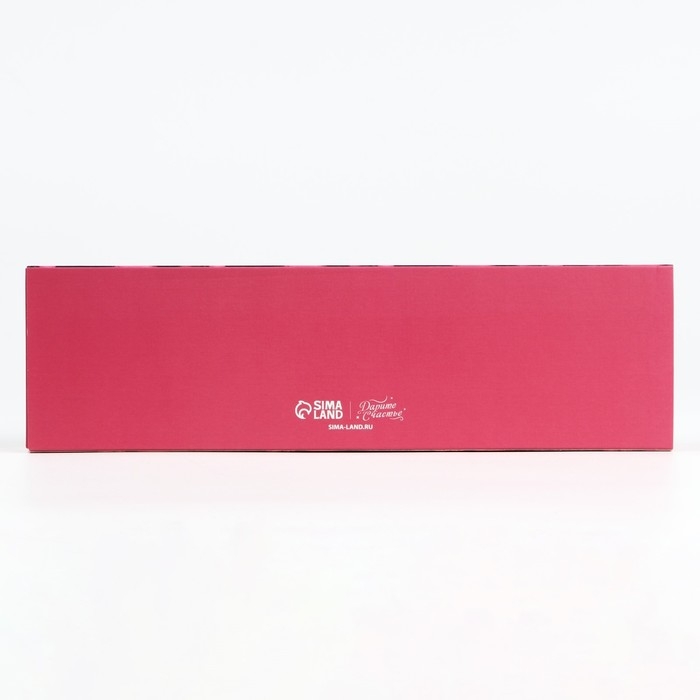 Коробка под 5 конфет с ячейками &laquo;Фуксия&raquo;, 21 х 3.3 х 5.8 см